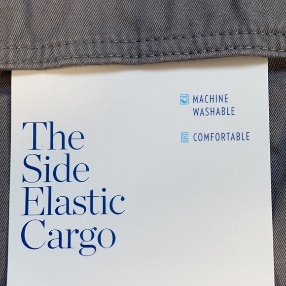 Price Firm Croft & barrow side elastic CARGO gray short cotton men size 52 - Picture 14 of 15